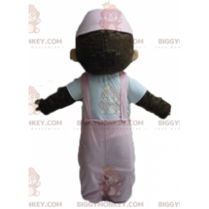 Kiki Famous Plush Monkey BIGGYMONKEY™ Mascot Costume With Pink