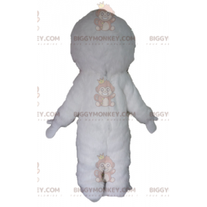BIGGYMONKEY™ Giant Smiling White Yeti Monster Mascot Costume –