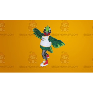 Kostým obřího zeleného kolibříka BIGGYMONKEY™ maskota –
