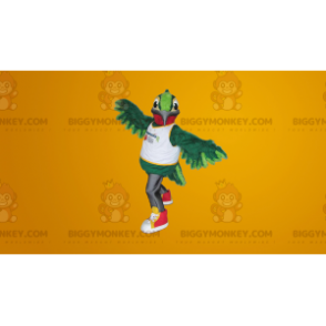 Kostým obřího zeleného kolibříka BIGGYMONKEY™ maskota –