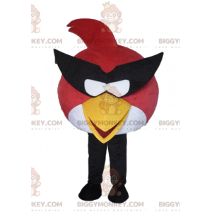 BIGGYMONKEY™ costume mascotte dell'uccello bianco e rosso del
