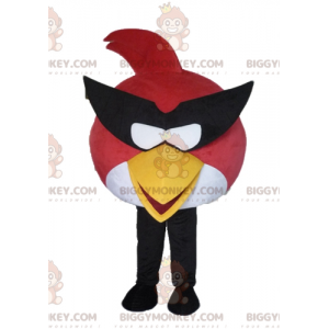 BIGGYMONKEY™ mascot costume of red and white bird from the