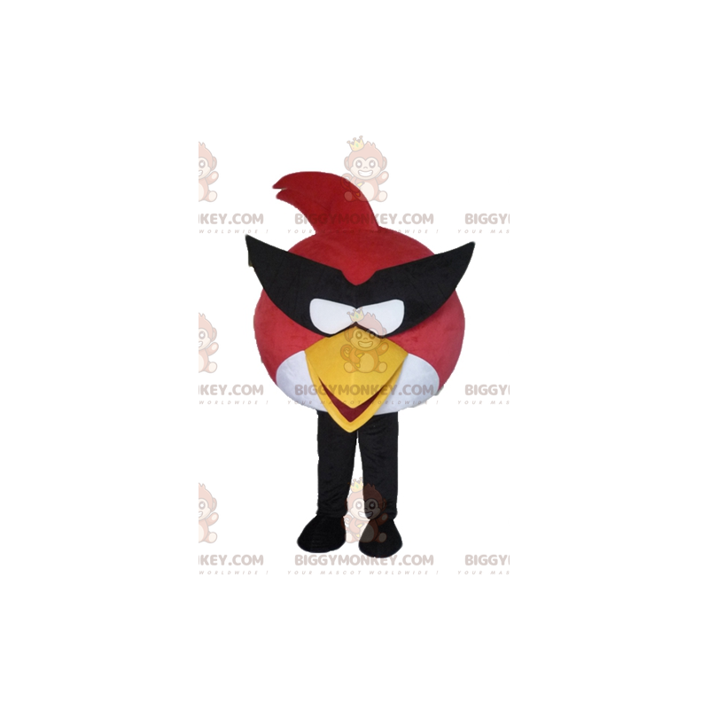 BIGGYMONKEY™ costume mascotte dell'uccello bianco e rosso del