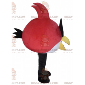 BIGGYMONKEY™ costume mascotte dell'uccello bianco e rosso del