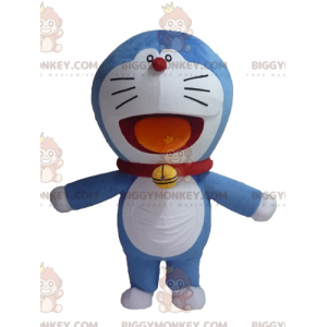 Doraemon beroemde manga blauwe kat BIGGYMONKEY™ mascotte