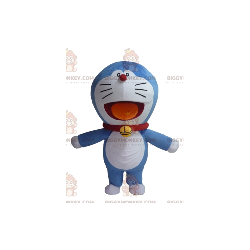 Costume de mascotte BIGGYMONKEY™ de Doraemon chat bleu de manga