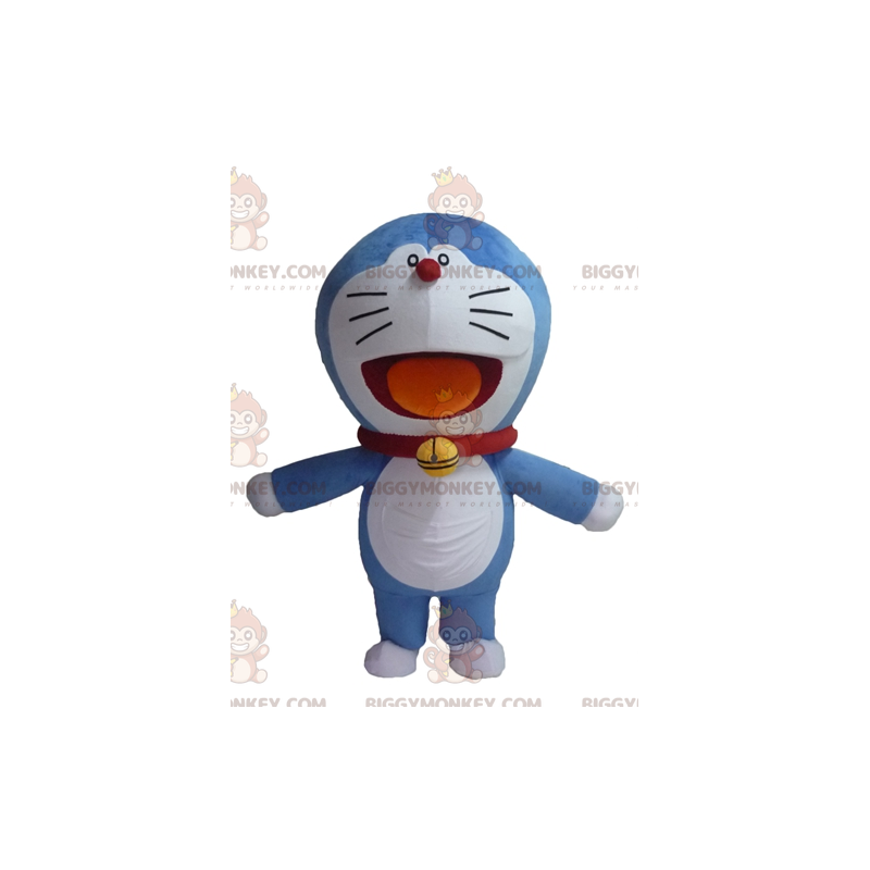 Doraemon beroemde manga blauwe kat BIGGYMONKEY™ mascotte