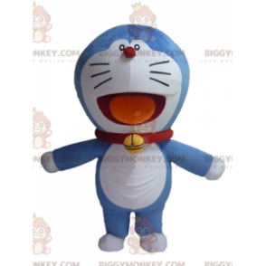 Costume de mascotte BIGGYMONKEY™ de Doraemon chat bleu de manga