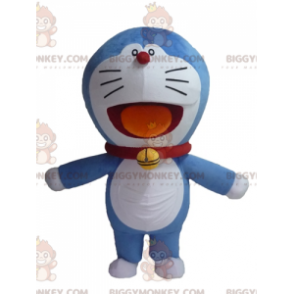 Doraemon beroemde manga blauwe kat BIGGYMONKEY™ mascotte