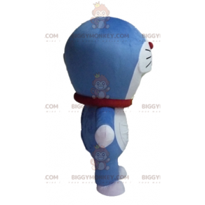 Doraemon berömda manga blå katt BIGGYMONKEY™ maskotdräkt -