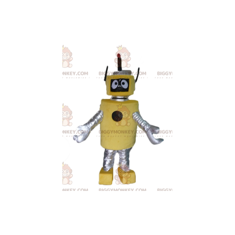 Zeer mooi en origineel groot geel en zilver robot BIGGYMONKEY™ Zeer mooi en origineel groot geel en zilver robot BIGGYMONKEY™