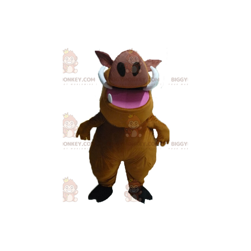 BIGGYMONKEY™-mascottekostuum Beroemd Pumba-wrattenzwijn uit de