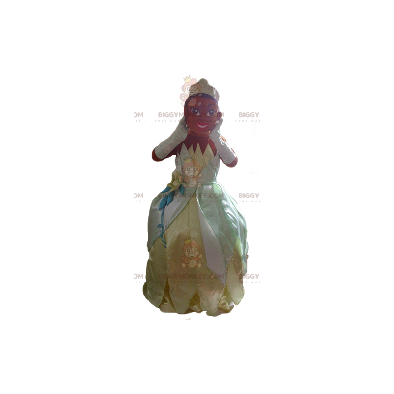 Kostým maskota slavné kreslené princezny Tiana BIGGYMONKEY™ – Kostým maskota slavné kreslené princezny Tiana BIGGYMONKEY™ –