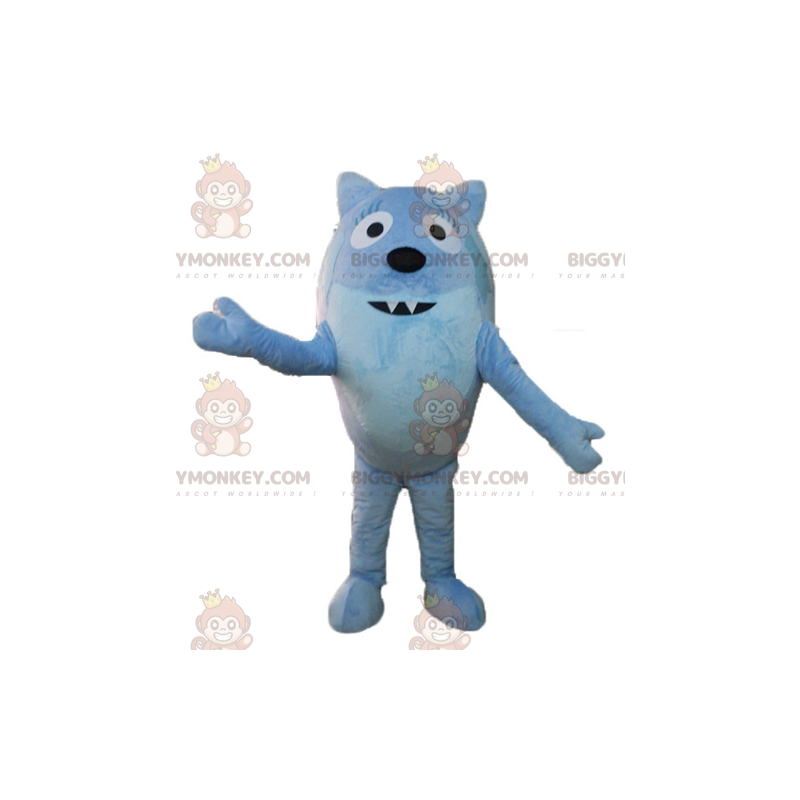 BIGGYMONKEY™ Cute Round Blue Animal Fox Mascot Costume -