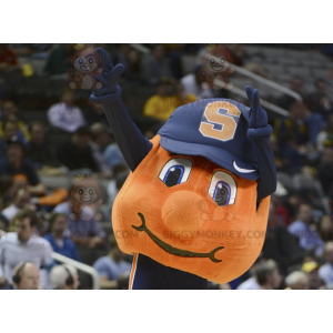 Costume mascotte BIGGYMONKEY™ da basket arancione con cappuccio