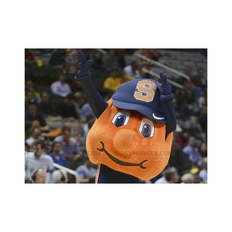 Orange Basketball BIGGYMONKEY™ Mascot Costume with Cap -