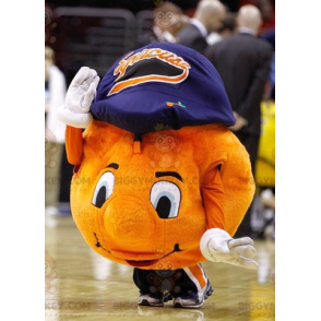 Orange Basketball BIGGYMONKEY™ Mascot Costume with Cap -