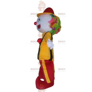 Clown BIGGYMONKEY™ Mascot Costume in Red and Yellow Outfit -