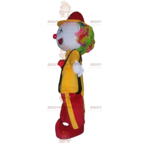 Klovne BIGGYMONKEY™ maskotkostyme i rødt og gult antrekk - Sirkusmasker - BIGGYMONKEY_03456 - BiggyMonkey.com