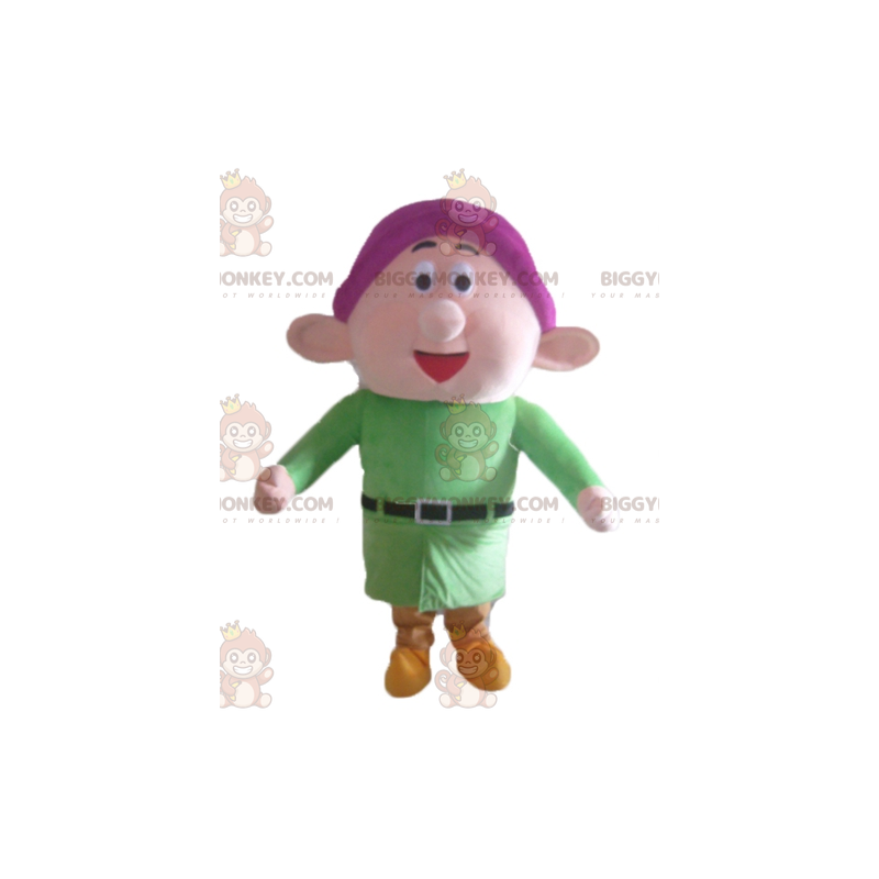 Snehvide Famous Dwarf Dopey Mascot Costume BIGGYMONKEY™ -