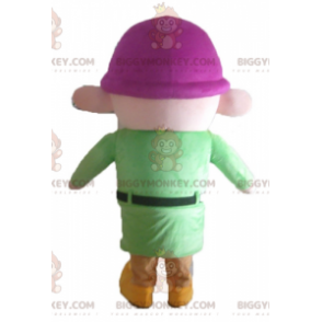 Snehvide Famous Dwarf Dopey Mascot Costume BIGGYMONKEY™ -