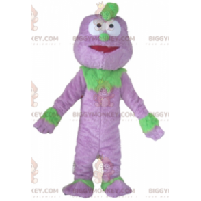 Lilla og grøn monsterdukke BIGGYMONKEY™ maskotkostume -