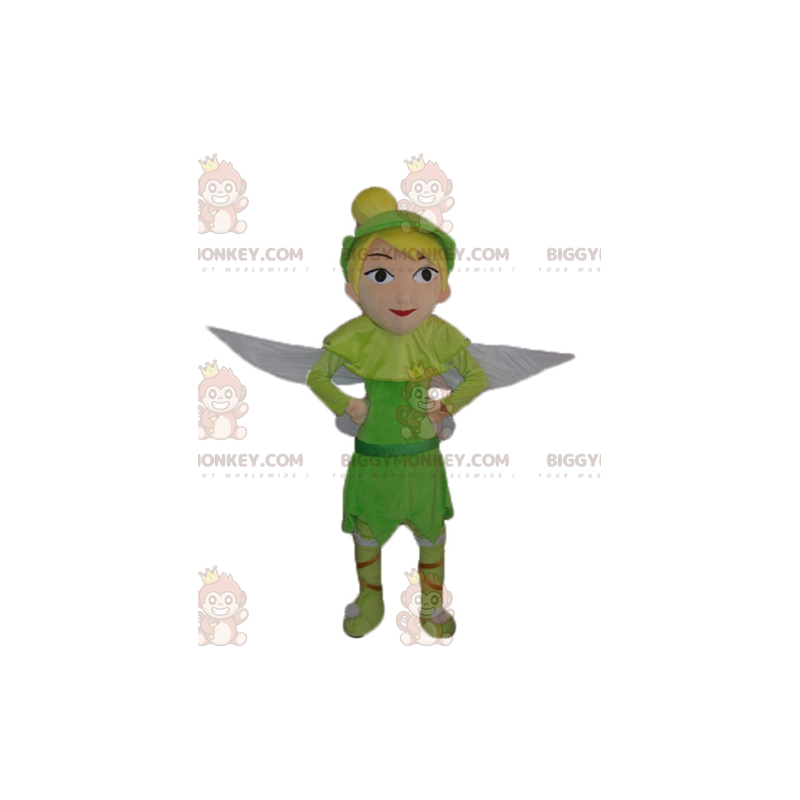Costume de mascotte BIGGYMONKEY™ de la fée clochette du dessin Costume de mascotte BIGGYMONKEY™ de la fée clochette du dessin