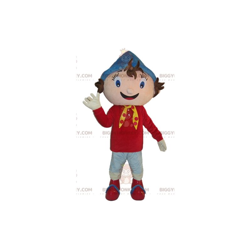 Traje de mascote do famoso personagem de desenho animado Noddy