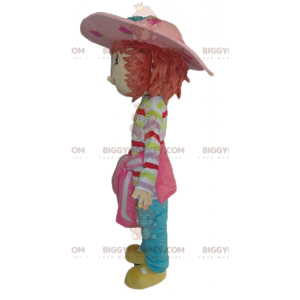 Strawberry Shortcake Famous Cartoon Girl BIGGYMONKEY™ Maskotdräkt - Maskoter kända människor - BiggyMonkey.com