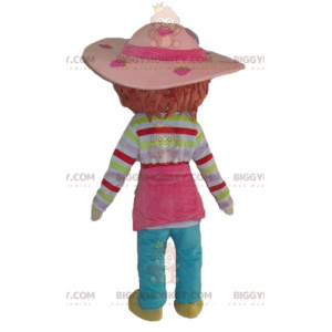 Strawberry Shortcake Famous Cartoon Girl BIGGYMONKEY™ Maskotdräkt - Maskoter kända människor - BiggyMonkey.com