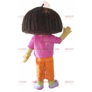 Utforskaren Dora Famous Cartoon Girl BIGGYMONKEY™ maskotdräkt - Maskoter kända människor - BIGGYMONKEY_03473 - BiggyMonkey.com