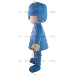 Disfraz de mascota Lego boy BIGGYMONKEY™ con traje azul -