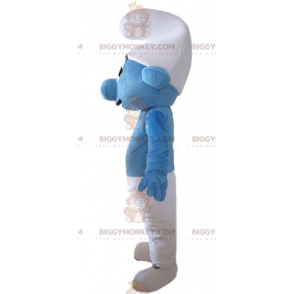 Smurf blauw en wit stripfiguur BIGGYMONKEY™ mascottekostuum -