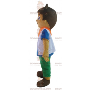 School Teen Boy BIGGYMONKEY™ Mascot Costume With Orange