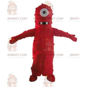 Rolig Giant Red Cyclops Alien BIGGYMONKEY™ maskotdräkt - Monster maskot - BIGGYMONKEY_03486 - BiggyMonkey.com