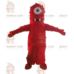 Funny Giant Red Cyclops Alien BIGGYMONKEY™ Mascot Sizes L (175-180CM)