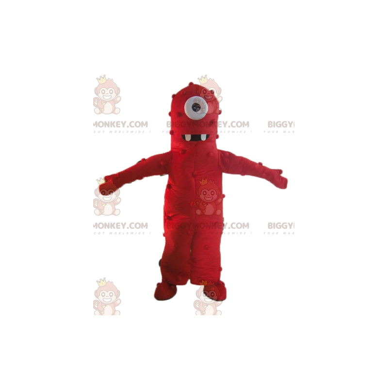 Rolig Giant Red Cyclops Alien BIGGYMONKEY™ maskotdräkt - Monster maskot - BIGGYMONKEY_03486 - BiggyMonkey.com