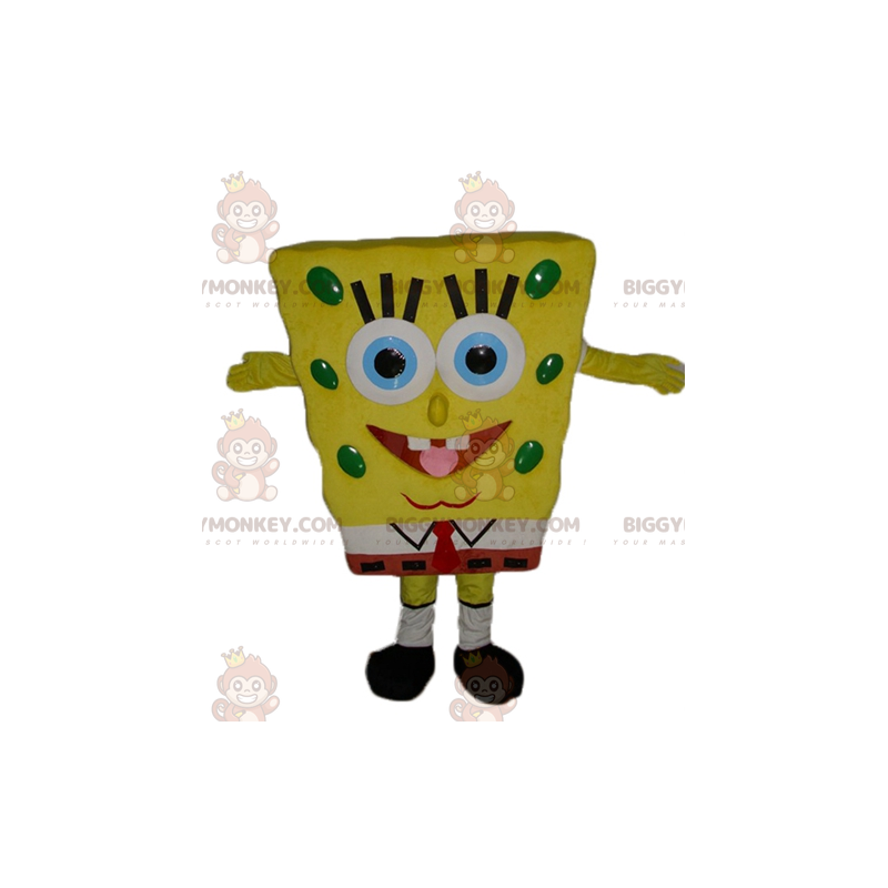 Cartoon Geel Karakter Spongebob BIGGYMONKEY™ Mascottekostuum -