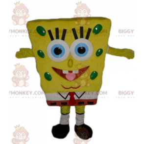 Cartoon Geel Karakter Spongebob BIGGYMONKEY™ Mascottekostuum -