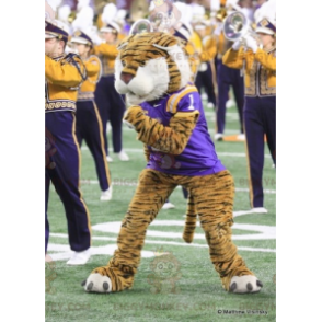 BIGGYMONKEY™ Cat Tiger Mascot Costume In Sportswear –