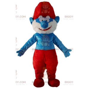 Papa Smurf famous comic character BIGGYMONKEY™ mascot costume –