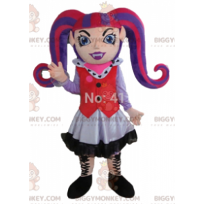 Kostým maskota BIGGYMONKEY™ Gotická dívka s barevnými vlasy - Chlapci a dívky maskoti - BIGGYMONKEY_03497 - BiggyMonkey.com