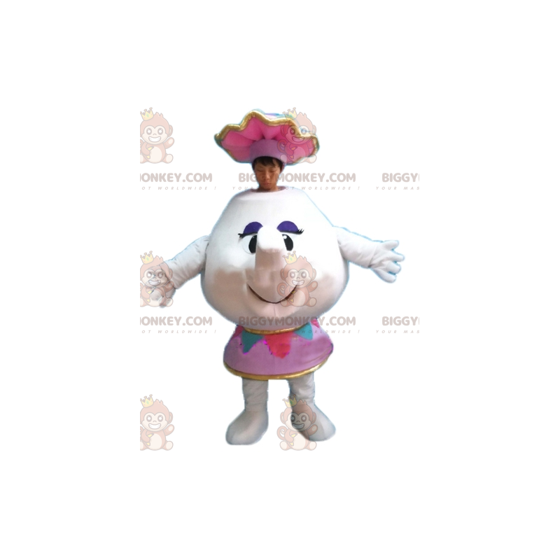 Mrs. BIGGYMONKEY™ maskotkostume Samovar tekande i Skønheden og Mrs. BIGGYMONKEY™ maskotkostume Samovar tekande i Skønheden og