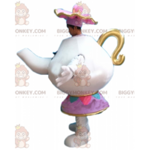 Traje de mascote da Sra. BIGGYMONKEY™ Bule Samovar em A Bela e