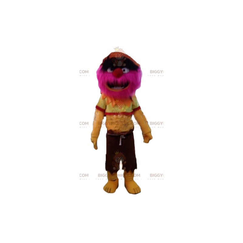 Costume de mascotte BIGGYMONKEY™ de monstre rose et jaune tout Costume de mascotte BIGGYMONKEY™ de monstre rose et jaune tout