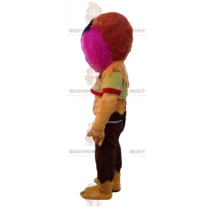 Costume de mascotte BIGGYMONKEY™ de monstre rose et jaune tout