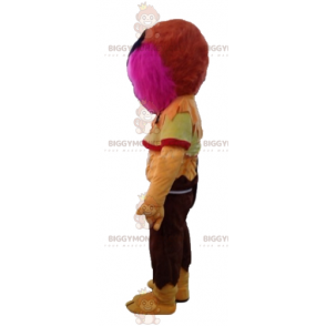 All Hairy Pink and Yellow Monster BIGGYMONKEY™ Mascot Costume -