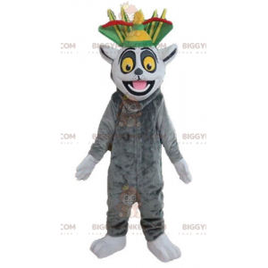 Costume da mascotte del cartone animato Madagascar grigio e