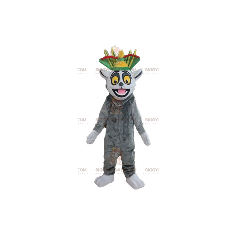 Madagaskar tegneserie grå og hvid lemur BIGGYMONKEY™ Madagaskar tegneserie grå og hvid lemur BIGGYMONKEY™