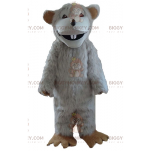 Στολή μασκότ BIGGYMONKEY™ Big Hairy White Rat - Μασκότ ποντικιού - BIGGYMONKEY_03509 - BiggyMonkey.com